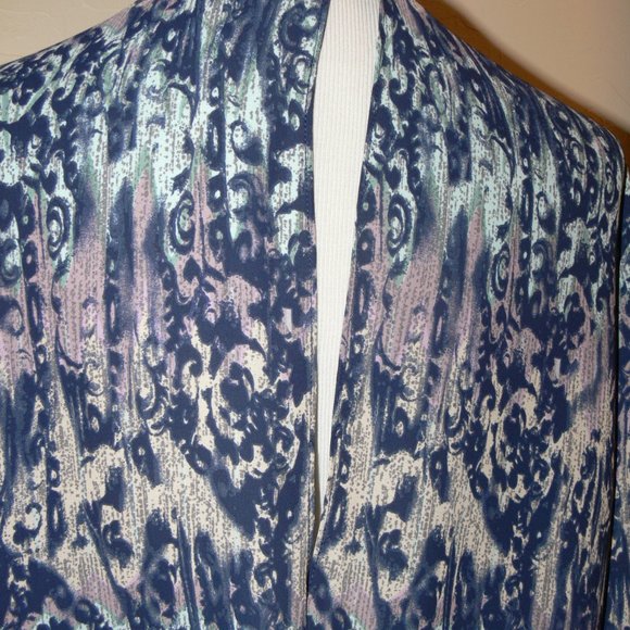 BCBG MAXAZRIA ikat Print Blue Romper - Picture 7 of 7